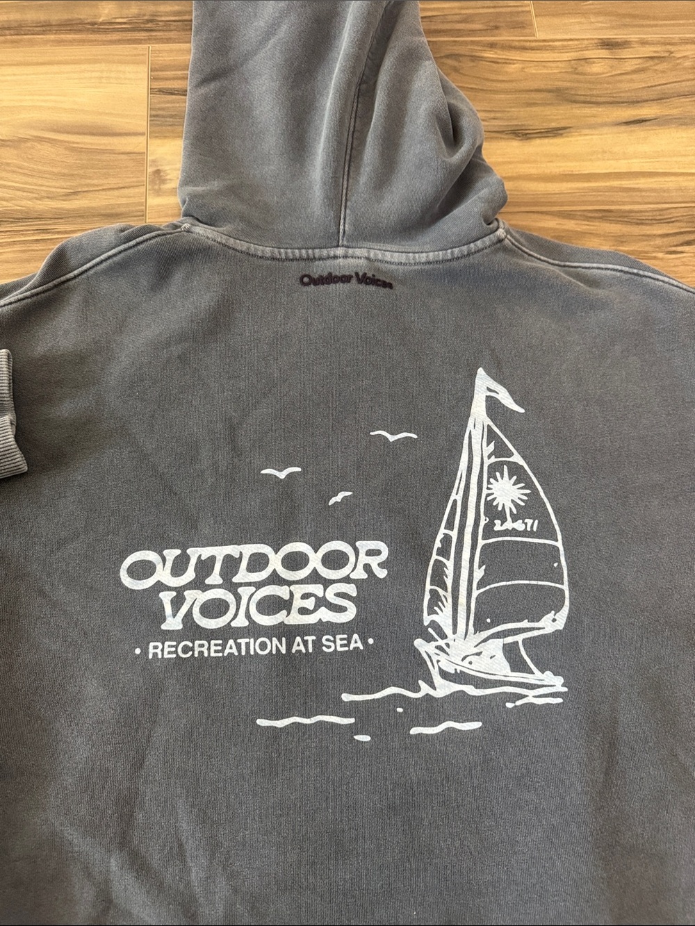 Outdoor Voices Slate Gray/Blue Pullover Hoodie - Picture 2 of 5